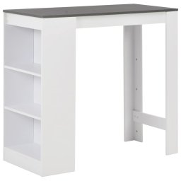 Gossi masa bar cu rafturi, alb, 110x50x103 cm