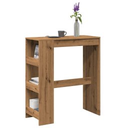 Gossi masa bar cu rafturi, stejar artizanal, 90x40x103,5 cm, lemn