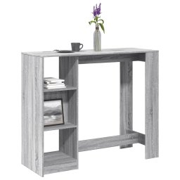 Gossi masa bar raft stejar sonoma gri 124x46x103,5 cm lemn prelucrat