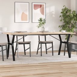 Gossi masa bucatarie, cadru y, 200x100x75,5cm lemn masiv pin si fonta