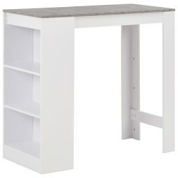 Gossi masa de bar cu raft, alb, 110 x 50 x 103 cm
