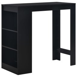 Gossi masa de bar cu raft, negru, 110 x 50 x 103 cm