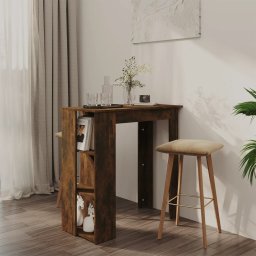 Gossi masa de bar cu raft, stejar afumat, 102x50x103,5 cm, pal