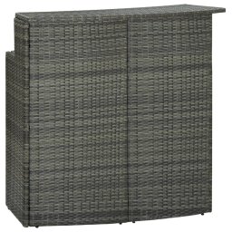 Gossi masa de bar de gradina, gri, 120x55x110 cm, poliratan
