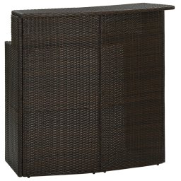 Gossi masa de bar de gradina, maro, 120x55x110 cm, poliratan