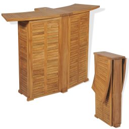 Gossi masa de bar pliabila, 155 x 53 x 105 cm, lemn masiv de tec