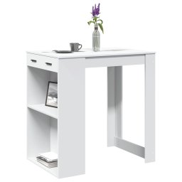 Gossi masa de bar, alb, 102x70x103,5 cm, lemn prelucrat