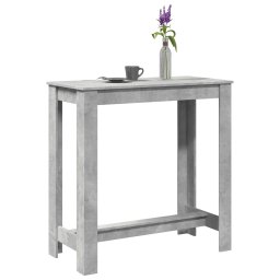 Gossi masa de bar, gri beton, 102x50x103,5 cm, lemn prelucrat