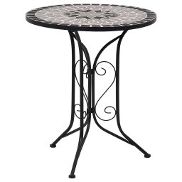 Gossi masa de bistro mozaic, gri, 60 cm, ceramica