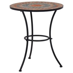 Gossi masa de bistro mozaic, portocaliu/gri, 60 cm, ceramica