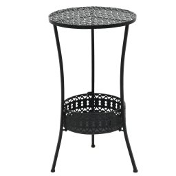 Gossi masa de bistro, negru, 40 x 70 cm, metal