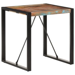 Gossi masa de bucatarie, 70 x 70 x 75 cm, lemn masiv reciclat