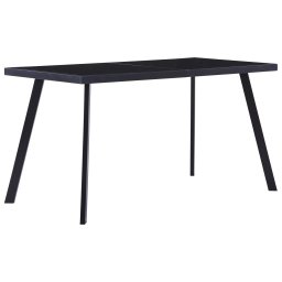 Gossi masa de bucatarie, negru, 140 x 70 x 75 cm, sticla securizata