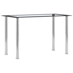 Gossi masa de bucatarie, negru/transparent, 120 x 60 x 75 cm, sticla