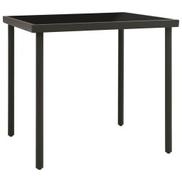 Gossi masa de exterior, antracit, 80x80x72 cm, sticla si otel