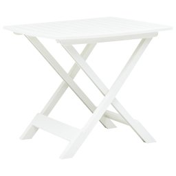 Gossi masa de gradina pliabila, alb, 79 x 72 x 70 cm, plastic