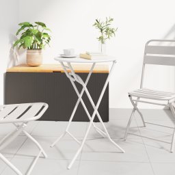 Gossi masa de gradina plianta alb Ø50x72 cm otel