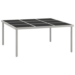 Gossi masa de gradina, 170x170x74,5 cm, otel si sticla