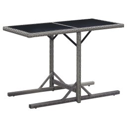Gossi masa de gradina, antracit, 110 x 53 x 72 cm, sticla si poliratan