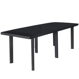 Gossi masa de gradina, antracit, 216 x 90 x 72 cm, plastic