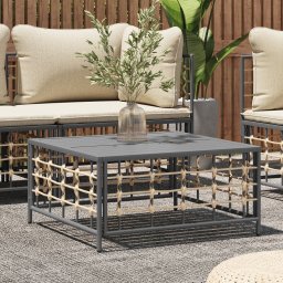 Gossi masa de gradina, antracit, 70 x 70 x 34 cm, poliratan
