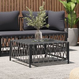 Gossi masa de gradina, antracit, 70x70x34 cm, material tesut