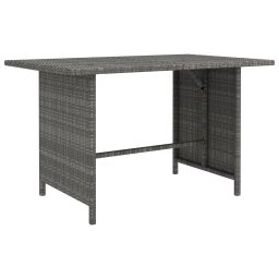 Gossi masa de gradina, gri, 110x70x65 cm, poliratan
