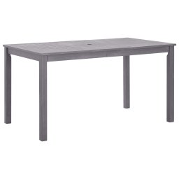 Gossi masa de gradina, gri, 140 x 80 x 74 cm, lemn masiv de acacia