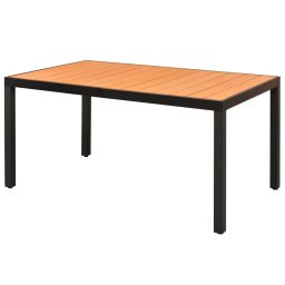 Gossi masa de gradina, maro, 150 x 90 x 74 cm, aluminiu si wpc