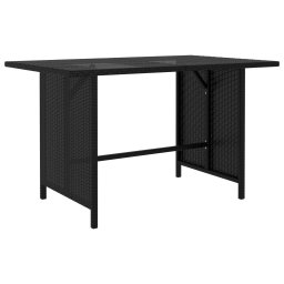 Gossi masa de gradina, negru, 110x70x65 cm, poliratan