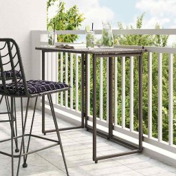 Gossi masa pliabila de gradina maro 90x51x75 cm poly ratan