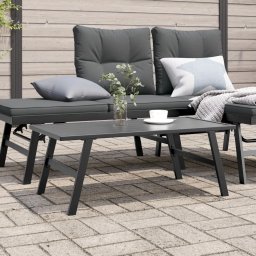 Gossi masuta cafea gradina negru 90x45x35cm otel vopsit electrostatic