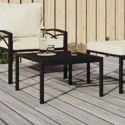 Gossi masuta de cafea pentru gradina, negru, 60x60x35 cm, otel