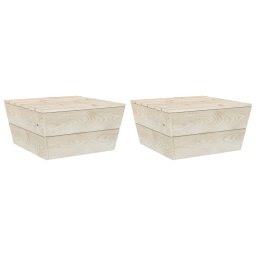 Gossi mese de gradina, 2 buc., 60 x 60 x 30 cm, lemn de molid tratat
