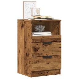 Gossi noptiere, 2 buc, lemn invechit, 40x36x65 cm, lemn prelucrat