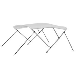 Gossi parasolar barca bimini cu 3 arcuri, alb, 183x180x137 cm