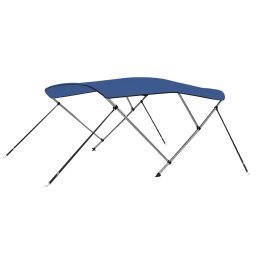 Gossi parasolar barca bimini cu 3 arcuri, albastru, 183x196x137 cm
