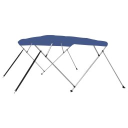 Gossi parasolar barca bimini cu 4 arcuri, albastru, 243x196x137 cm