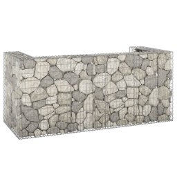 Gossi perete gabion pentru pubele, 254x100x110 cm, otel galvanizat