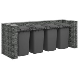 Gossi perete gabion pentru pubele, 320x100x120 cm, otel galvanizat