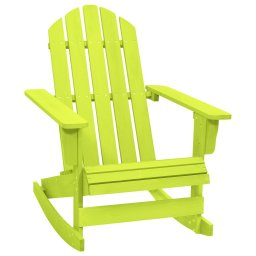 Gossi scaun balansoar de gradina adirondack, verde, lemn masiv brad