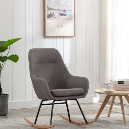 Gossi scaun balansoar, gri deschis, material textil