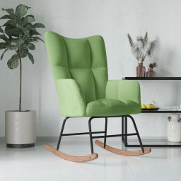 Gossi scaun balansoar, verde deschis, catifea