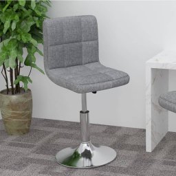 Gossi scaun de bar pivotant, gri deschis, material textil