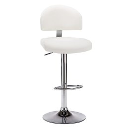 Gossi scaun de bar, alb, piele ecologica