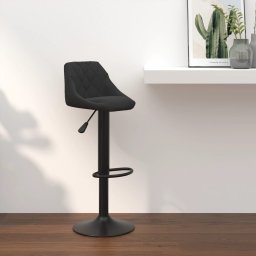 Gossi scaun de bar, negru, catifea