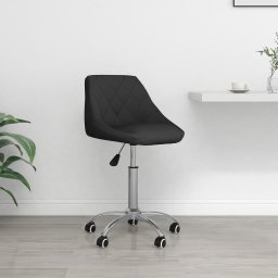 Gossi scaun de birou pivotant, negru, piele ecologica