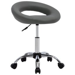 Gossi scaun de bucatarie pivotant, gri, piele ecologica