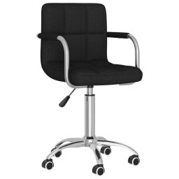 Gossi scaun de bucatarie pivotant, negru, material textil