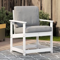 Gossi scaun de gradina, alb, 62x56x77 cm, lemn masiv de pin